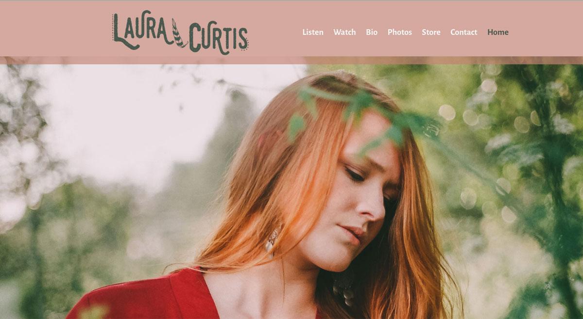 Laura Curtis website screenshot. 