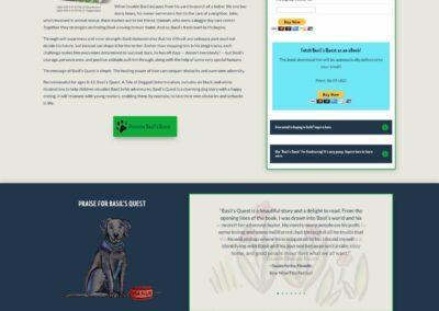 screenshot of the basilsquest.com home page